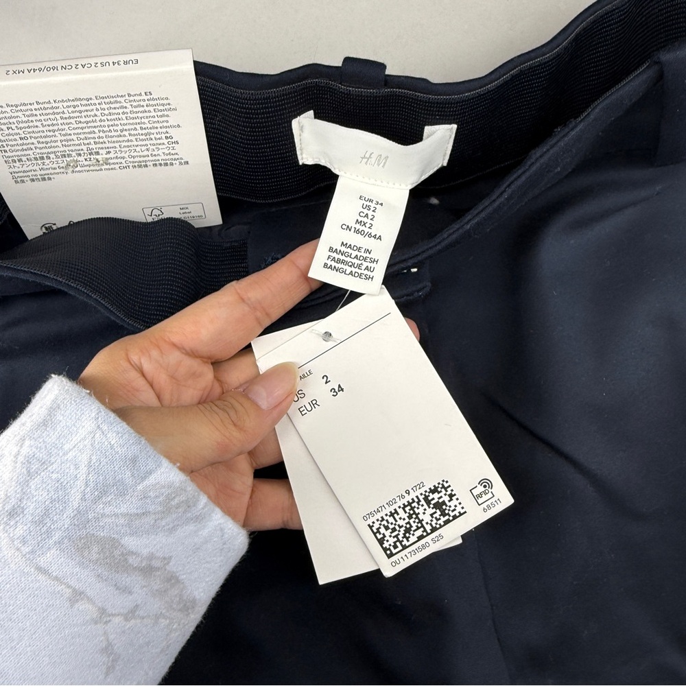 H&M Dark Blue Trousers